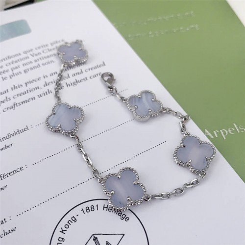 Van Cleef Arpels VCA Purple Chalcedony Vintage Alhambra Bracelet