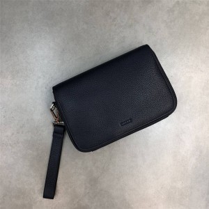 bally new men's lychee pattern leather clutch