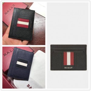 Bally Cross Pattern Cowhide Stripe Card Bag 6218031/6218033