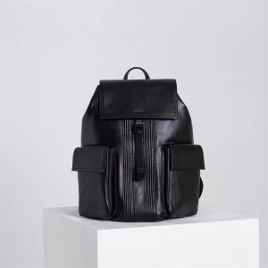 Bally Atlas Abner Men's Black Leather Backpack