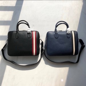 BALLY Men's Bag New Stripe STAZ Business Briefcase