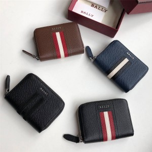 bally men's short wallet colorblock TIVYLT striped coin purse