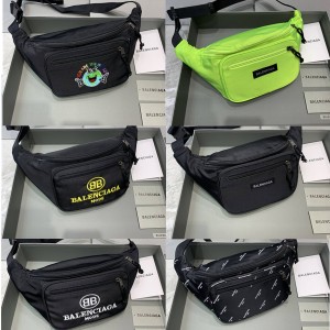 balenciaga printed LOGO nylon Explorer belt bag chest bag 482389
