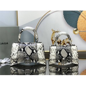 balenciaga Hourglass Top Handle snakeskin pattern bag 592833/593546