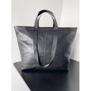 Balenciaga Men's Bag New Oil Wax Leather Tote Bag Shopping Bag