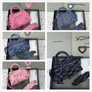 Balenciaga 700940 Denim NEO CAGOLE Handbag 638515