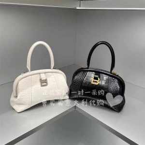 Balenciaga 673116 Editor Small Crocodile Dumpling Bun Handbag 92737