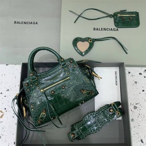 Balenciaga 700940 Crocodile NEO CAGOLE Handbag 638515