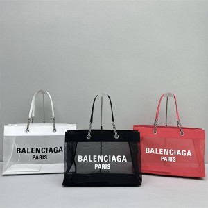 Balenciaga 741605 DUTY FREE Transparent Mesh Large Tote Bag 92841