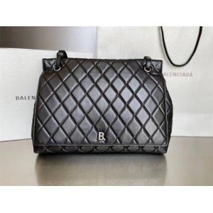 Balenciaga B. Quilted Nappa Lingge Large Shoulder Bag