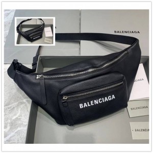 Balenciaga men's and women's lychee patterned cowhide waist pack chest pack