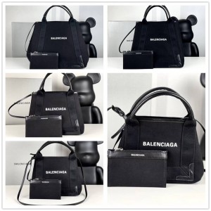 Balenciaga 390346/339933/581292 NAVY CABAS Black Shopping Bag Tote Bag