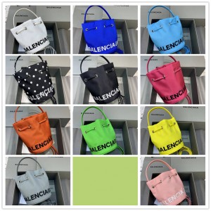 Balenciaga 656682 Wheel XS Drawstring Nylon Bucket Bag