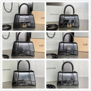 Balenciaga 592833/593546 Hourglass Black Handbag