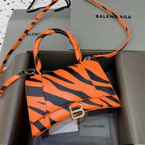 Balenciaga 593546 HOURGLASS Tiger Print Small Handbag