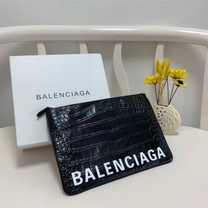Balenciaga VILLE Crocodile Embossed Handbag