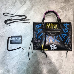 Balenciaga PAPIER A6/B4 ZIP Graffiti AROUND Bag Bat Bag