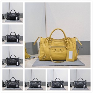 Balenciaga Classic Gold City Explosive Sheepskin Large Handbag