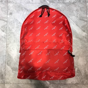 balenciaga official website logo printed nylon backpack and schoolbag