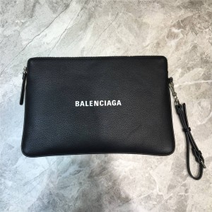 BALENCIAGA official website new lychee pattern leather zipper clutch