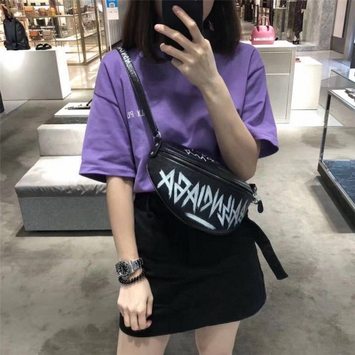 balenciaga graffiti waist bag