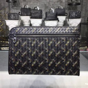 Bottega Veneta BV Men's Clutch New Braided Leather Storage Bag Handbag