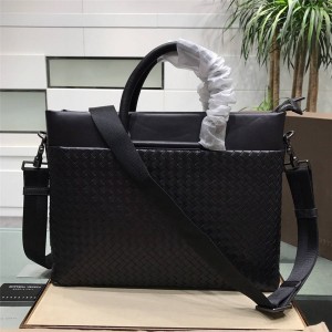 Bottega Veneta bv double zipper leather men's briefcase 65348