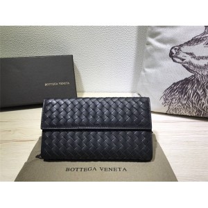 Bottega Veneta bv woven leather women's long wallet clutch 63069
