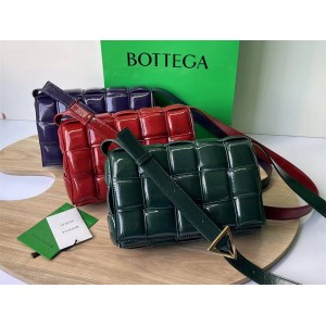 Bottega Veneta BV 591970 Padded Cassette Glossy Oil Wax Leather Pillow Bag 70094