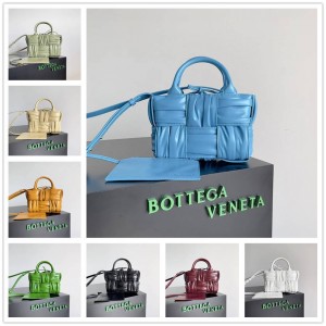 Bottega Veneta BV 729029 Arco Pleated Mini Tote Handbag