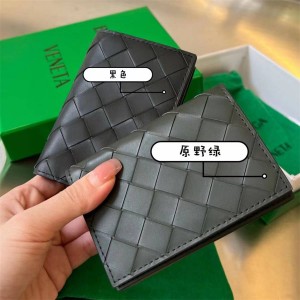 Bottega Veneta bv 605720 Intreciato Woven Leather Card Bag