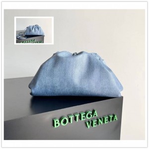 Bottega Veneta bv 585852/690238 Teen Pouch Denim Print Cloud Bag