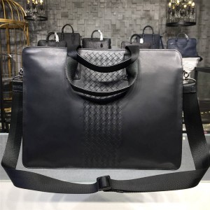 Bottega Veneta BV Men's New Leather Stitching Woven Cross Shoulder Briefcase