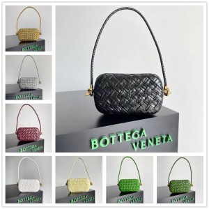 Bottega Veneta BV 717623 Pleated Sheepskin Knot Shoulder Strap Evening Bag