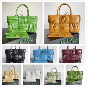 Bottega Veneta BV 729043 Pleated Arco Small Tote Handbag