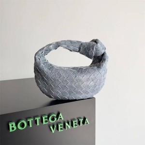 Bottega Veneta BV 651876 Denim Printed Sheepskin Mini Jodie Mini Handbag