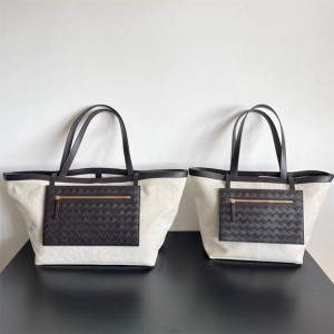 Bottega veneta BV 754914/754915 Medium/Large Flip Flap Handbag Canvas Shopping Bag