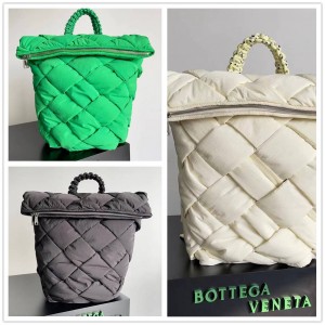 Bottega veneta BV 690891 Cassette Woven Nylon Backpack