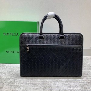 Bottega veneta BV men's woven tire cow leather big grid Briefcase 079