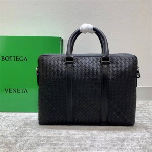 Bottega veneta BV Classic Woven Double Layer Double Zip Briefcase 2621