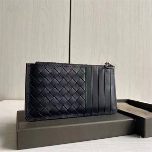 Bottega veneta BV woven zipper change bag Lingge card bag