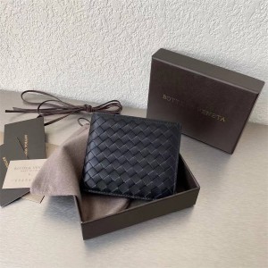 Bottega veneta BV 113993 Classic woven fine grid clip/wallet