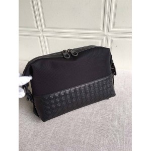 Bottega veneta BV canvas patchwork leather zipper handbag storage bag, wash bag