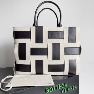 Bottega veneta BV 755219 Arco Tote canvas patchwork handbag
