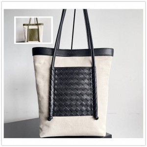Bottega veneta BV 755775 Portello Tote Small Canvas Handbag