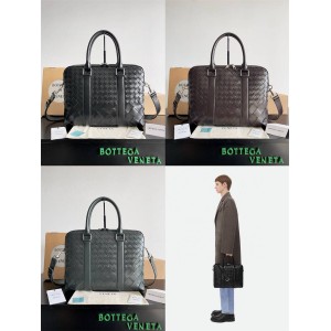 Bottega veneta BV 778081 men's leather woven briefcase