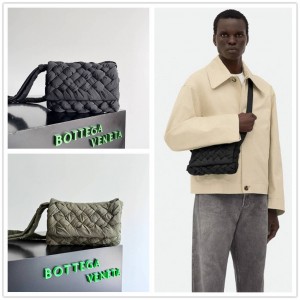 Bottega veneta BV 795498 Nylon Small Rumple Messenger Crossbody Bag