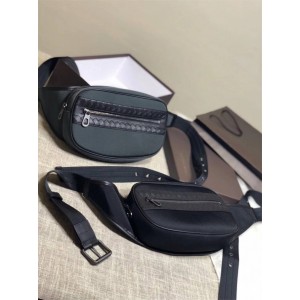 Bottega Veneta men's bag new canvas and leather belt bag