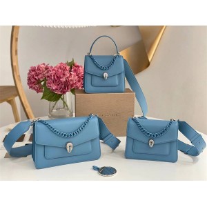 Bvlgari 290872/290875/290874 SERPENTI FOREVER Blue Crossbody Bag Handbag