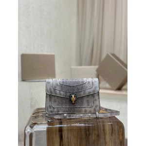 Bvlgari Serpenti Forever Water Snake Skin Crossbody Bag 38102